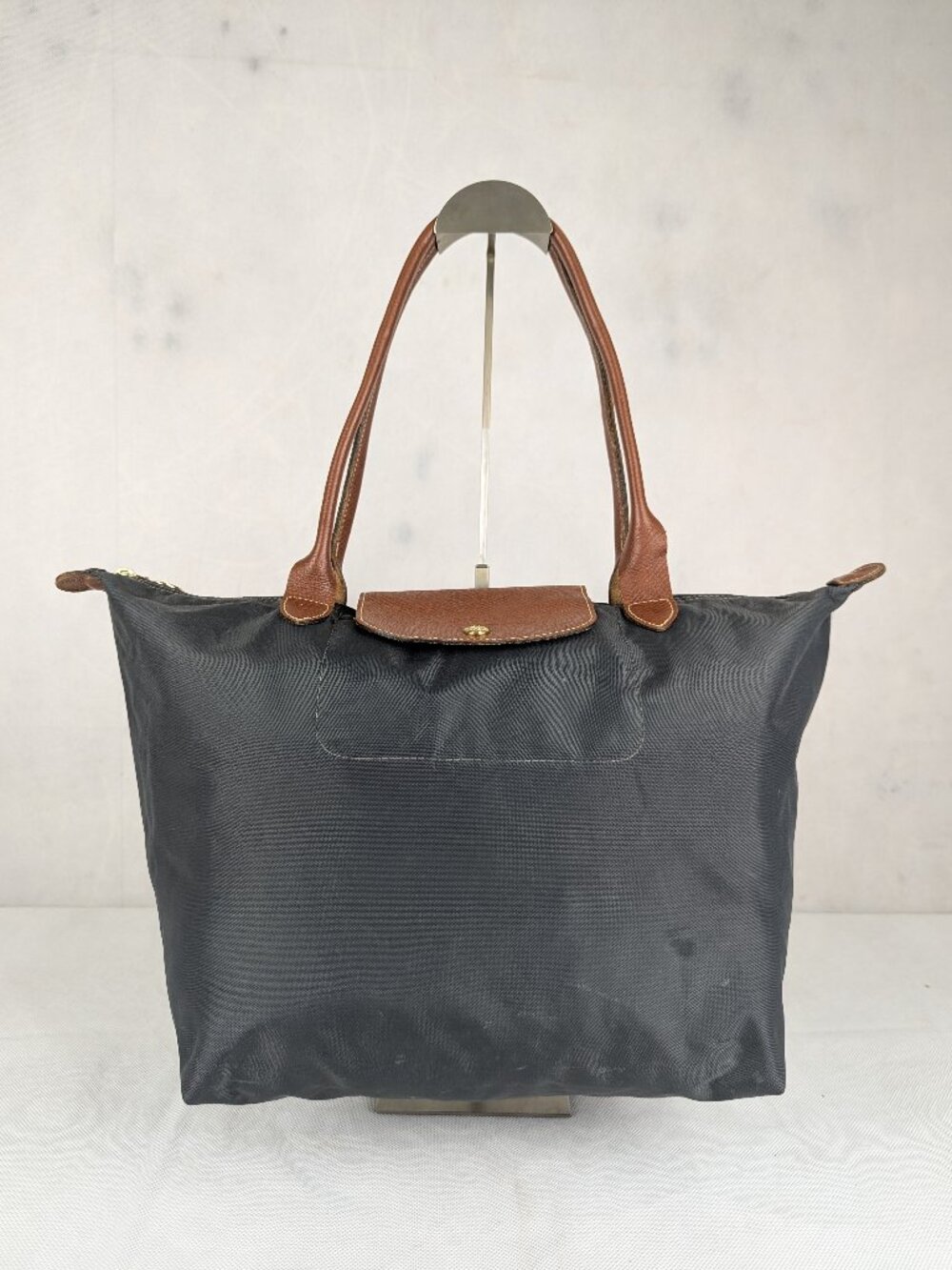 Authentic Longchamp Nylon Shoulder Tote bag Black Made in China